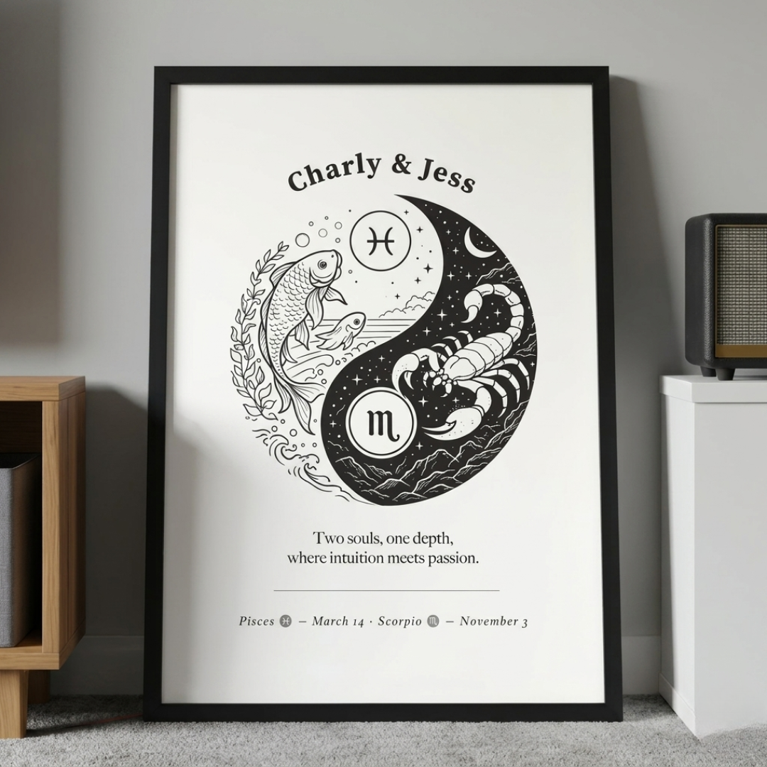 #2 Personalised Couples Zodiara