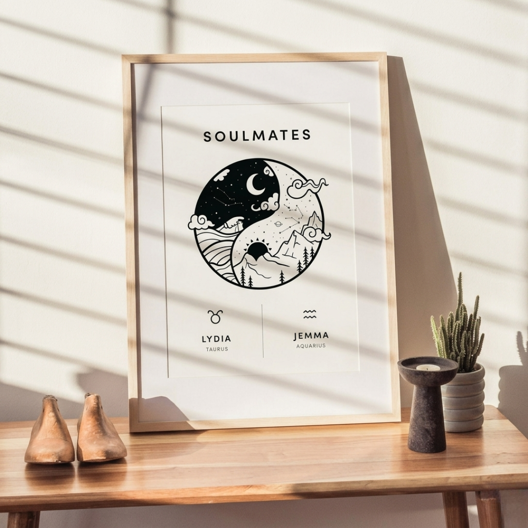 #3 Personalised Couples Zodiara