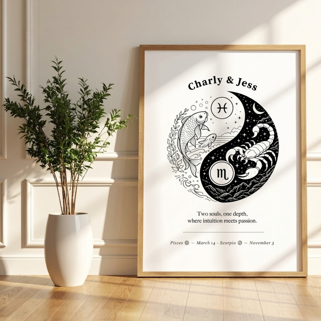 #2 Personalised Couples Zodiara