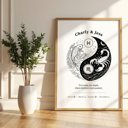 #2 Personalised Couples Zodiara
