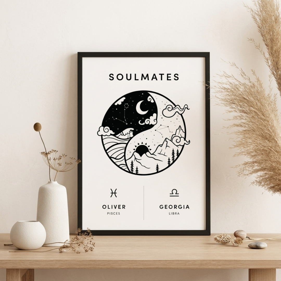 #3 Personalised Couples Zodiara