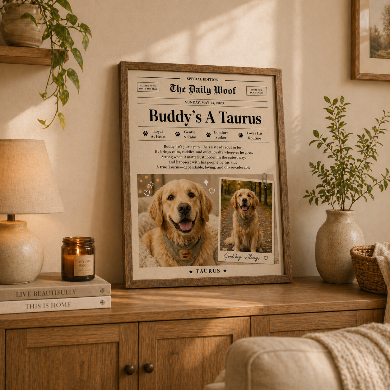 Bestseller Personalised My Dog’s Zodiac Frame ❤️