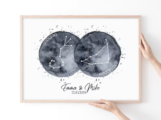 #4 Personalised Couples Zodiara